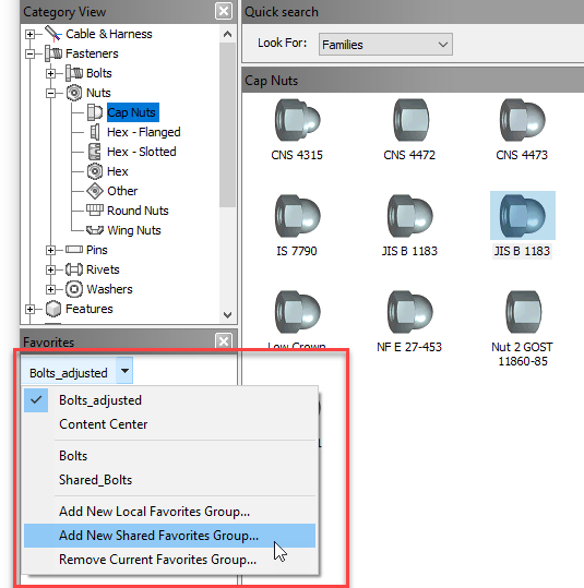 Những tính năng mới trên Autodesk Inventor 2026 – Content Center