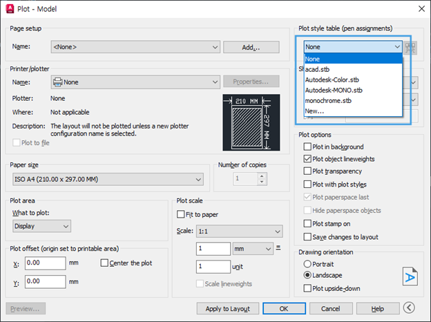 Hướng dẫn kiểm tra lỗi: CTB Plot Styles không hiển thị trong AutoCAD