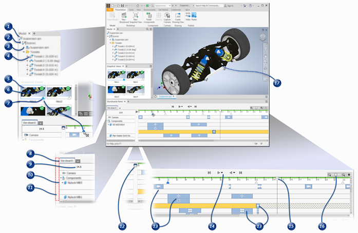 Làm quen môi trường Presentation trong Autodesk Inventor Professional